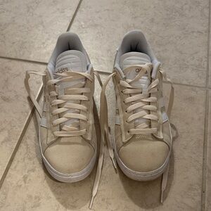 Adidas Cream and White Casual Sneakers